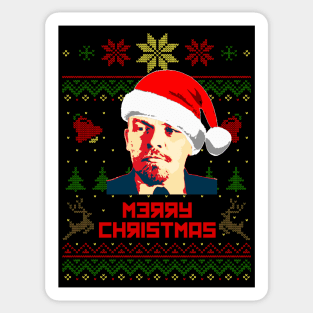 Vladimir Lenin Merry Christmas Sticker